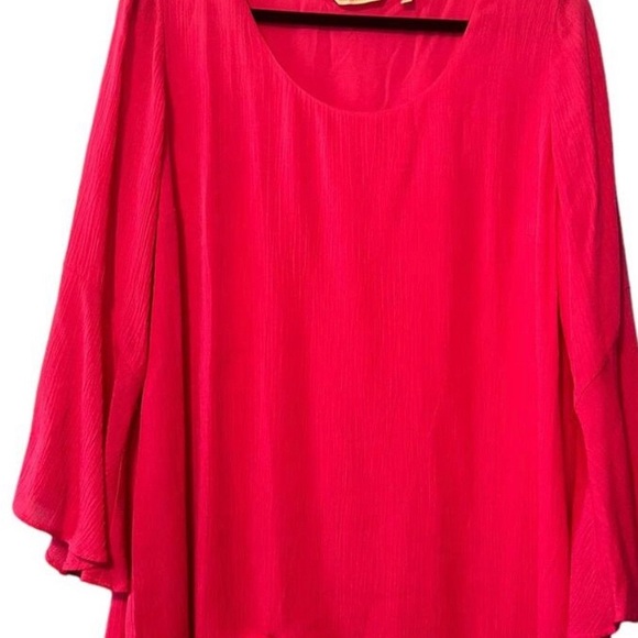 Red Soft Surroundings long sleeve blouse in size large. - Picture 1 of 5